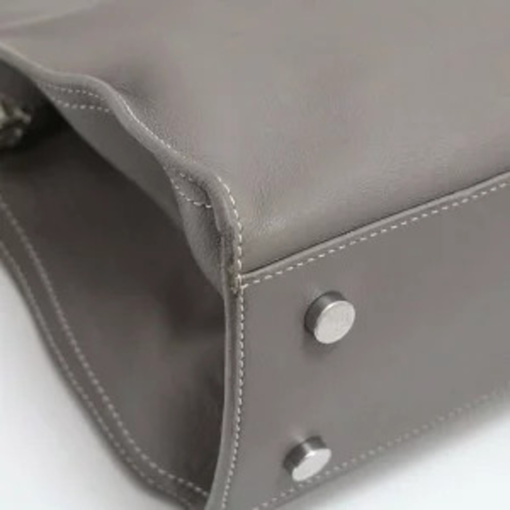 Saint Laurent Paris Baby Cabas Bag Leather Gray - Picture 4 of 6
